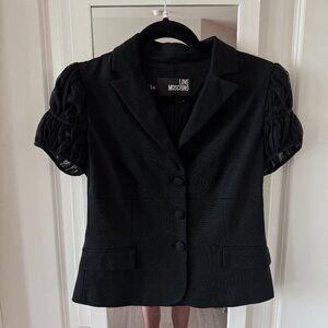 Love Moschino Black Short Puff Sleeve Jacket US8